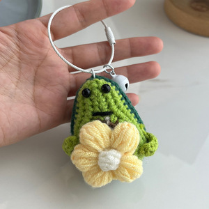 Knit Knitting Crochet Amigurumi Vegetables Fruit Lemon Avocado Cucumber Pineapple Broccoli Keychain <b>Handmade</b> Crochet <b>Doll</b> Toys - Product Image 3