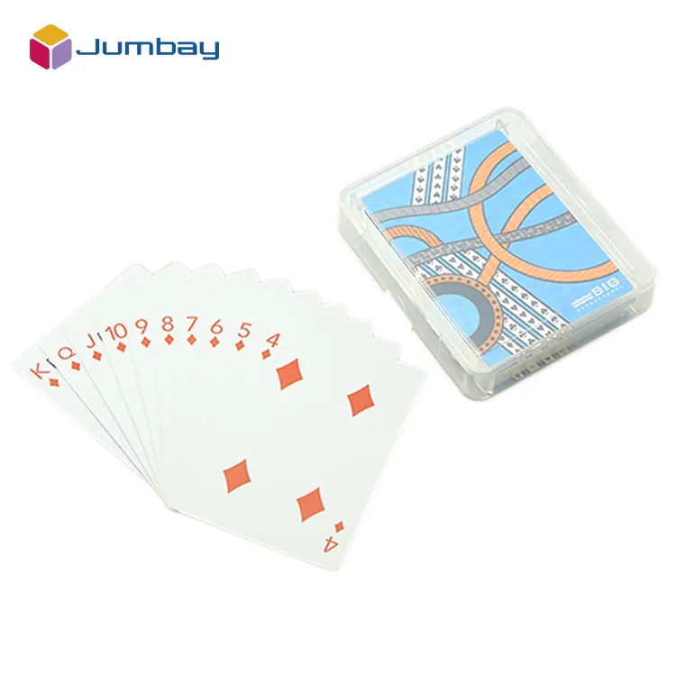 Grosir pesanan plastik tahan air permainan cetak kustom set huruf besar kartu bermain