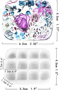 Mini Paleta de Acuarelas Vacía de 12 Pocillos, Vasos para Mezclar Pintura, Paleta de Pintura, Kit de Acuarelas de Viaje, Caja de Pintura - Product Image 2