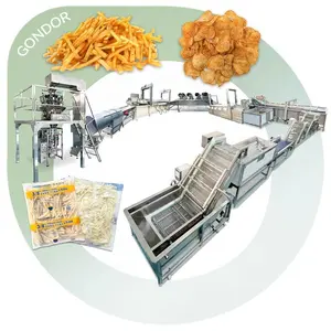 Voedsel Automatische Verse 200 Kg/u Half Product Crisp Line Fry Patoto Chip Make Machine