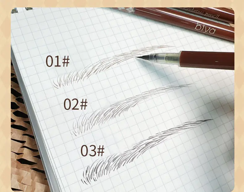 2023 новый дизайн, естественно, водонепроницаемый макияж глаз, не легко слабый макияж, тонкий жидкий карандаш для бровей