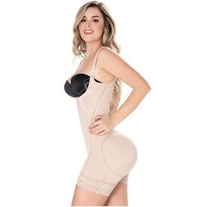 Tummy Tuck Post-Cirugía y uso diario Fajas con cremallera plana Busto abierto Compresión media - Product Image 2