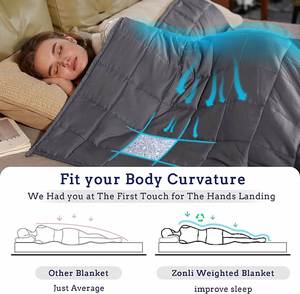 Manta Sensorial Ponderada para Adultos de 20 Libras, Manta de Bambú con Peso y Efecto Refrigerante para el Insomnio y la Ansiedad - Product Image 3