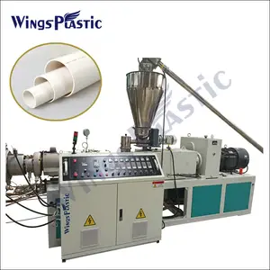High-quality Plastic PVC Pipe Conical Twin Screw Extruder For Pvc Drain Pipe Hose Extrusion Making Machine Production Line