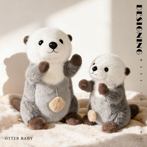 Peluche Otter Super Douce en Coton PP Rembourrée, Jouet Animal Simulé avec Aimants, Anti-Stress, Poupée de Sommeil, Cadeau - Product Image 6