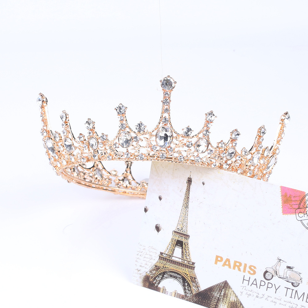 Kristall Krone Für Damen – Silberfarben, 14x6 Cm, Für Hochzeit, Geburtstag & Mottopartys