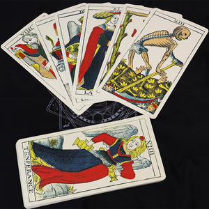 Kartu Permainan <span class=keywords><strong>Tarot</strong></span> Marseille Retro Berkualitas Tinggi, Cetak Khusus Grosir, Laris Manis, Dilengkapi Buku Panduan untuk Dewasa - Product Image 1