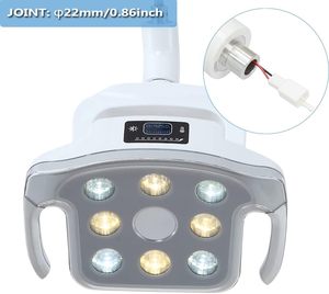 Lámpara de Examen Dental con Temperatura de Color Ajustable, Iluminación LED Quirúrgica sin Sombra, Pantalla LCD, 12W-8 LED - Product Image 2