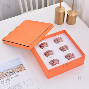 Service à thé en porcelaine fine européenne avec tasses à expresso et soucoupes – Collection en céramique à prix réduit - Product Image 2