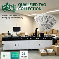 Machine de codage UV à jet d'encre avec alimentation automatique de cartes, lecture/écriture de puces RFID et rejet automatique des étiquettes défectueuses pour étiquettes de vêtements