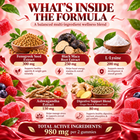 Gummies pour la Prise de Poids et le Soutien de l'Appétit avec Fenugrec, Racine de Maca, L-Lysine HCl, Ashwagandha, B12 – Fabrication en Vrac OEM