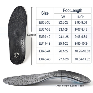 Semelles orthopédiques en cuir avec soutien de la voûte plantaire pour pieds plats, usage sportif, hommes et femmes, correction des jambes en O/X - Product Image 6