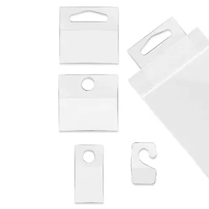 Custom Pvc Euro Hole Adhesivo Plástico Heavy Duty Merchandising Display Hang Tabs para Retail Merchandising