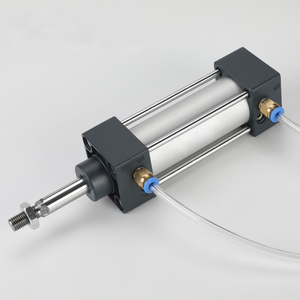 กระบอกลมนิวแมติกแรงขับ<span class=keywords><strong>ส</strong></span>ูง อลูมิเนียมอัลลอยด์ SC32/40/50-25/75/100/125 แบบสองทางมาตรฐาน พร้อมบัฟเฟอร์และลูกปืนปรับได้ - Product Image 1