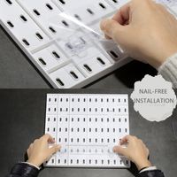 Organisateur de rangement mural en plastique perforé avec étagères pour cuisine et salon - Supports et étagères de rangement muraux