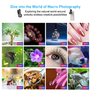 Objectif <span class=keywords><strong>macro</strong></span> pour téléphone Apexel HD, objectif <span class=keywords><strong>macro</strong></span> longue portée 30-120 mm pour la photographie de bijoux/d'empreintes digitales - Product Image 4