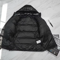 Veste en duvet pour homme personnalisable avec logo brodé, design de luxe léger, veste en duvet et vêtements d'extérieur
