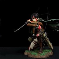 Figura de Acción Coleccionable de Anime en PVC, Eren, Levi y Mikasa de Ataque a los Titanes, 18 cm, Gran Venta