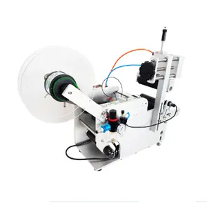Semi automatic electric round bottles Labeling Machine/ Round Bottle label printing labeling machine factory price
