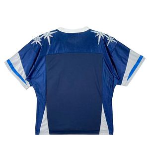 Camisetas de fútbol vintage de malla para hombre, estilo streetwear, con sublimación de collage australiano, uniforme de lacrosse. - Product Image 3