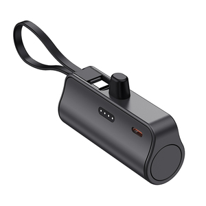 Power Bank OEM Mini da 5000mAh con Cavo Integrato, Caricabatterie Portatile Rapido da 22.5W, Design a Capsula per Smartphone - Product Image 2