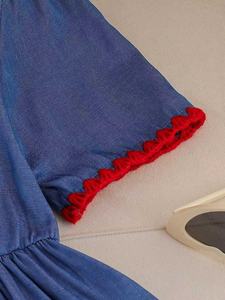 Robe pour fille avec broderie de fraises, style académie, <span class=keywords><strong>tenue</strong></span> d'été - Product Image 4