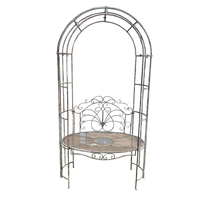 Haute qualité grand métal lune porte arc extérieur jardin Melina métal tonnelle arc avec arbre de vie Design cadre en fer Durable