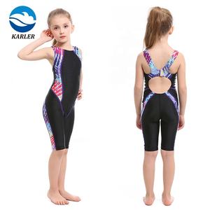 A prova di acqua bella bambina per bambini Bikini costume intero da bagno da competizione - Product Image 5