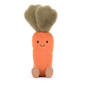 Peluche Carotte Orange en Fausse Fourrure, Jouet Doux et Moelleux avec Visage Brodé, Idéal pour Cadeau et <span class=keywords><strong>D</strong></span>écoration - Product Image 1