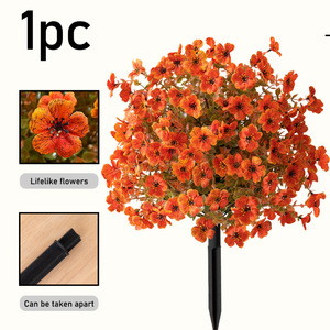 Bouquet de fleurs artificielles violettes Wen Hope 30cm-100cm en plastique pour la décoration de jardin et de maison - Product Image 3