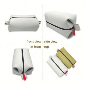 Travel Bag-<b>Silicone</b> <b>Waterproof</b> Water Resistant Durable Fashion Solid Color Large Capacity Zipper Closure Portable Outdoor Makeup - Product Image 3