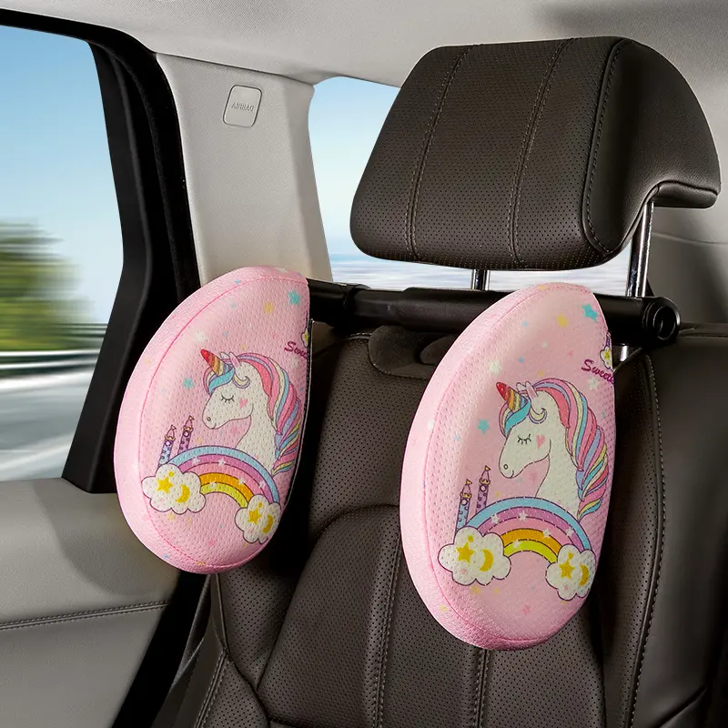 2024 Auto Seitenkopfstütze Nackenstütze 3D Speicher-Schaumkopfstütze Schlaf-Autokissen Kinder reiseunterstützen Kopfstütze