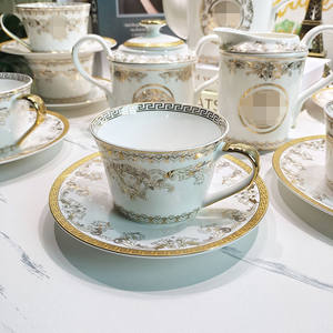 Service de table de luxe nordique en porcelaine fine de 15 pièces, ensemble de tasses et soucoupes en céramique pour café, vente en gros - Product Image 2