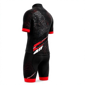 Ensemble de maillot et de short de cyclisme personnalisés de qualité supérieure, vêtements de vélo professionnels pour hommes, vêtements de sport légers - Product Image 5