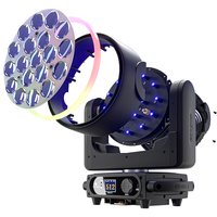 Shehds 19*15W Moving Wash avec anneau LED pour banquet, fête, club, disco, 19 Zoom Wash Moving Head Light