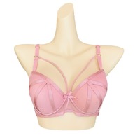 Soutien-gorge push-up demi-bonnet anti-affaissement pour femmes, style européen et américain, lingerie transparente sexy, fin et esthétique pour l'été, rehausseur de petite poitrine