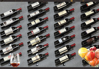 Porte-bouteille de vin mural, présentoir d'exposition, porte-bouteille de vin doré créatif