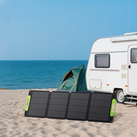 Panneau solaire pliable Arcane Surge LS-SP100F 100W IP67, efficacité 16,2%, noir, chargeur solaire portable