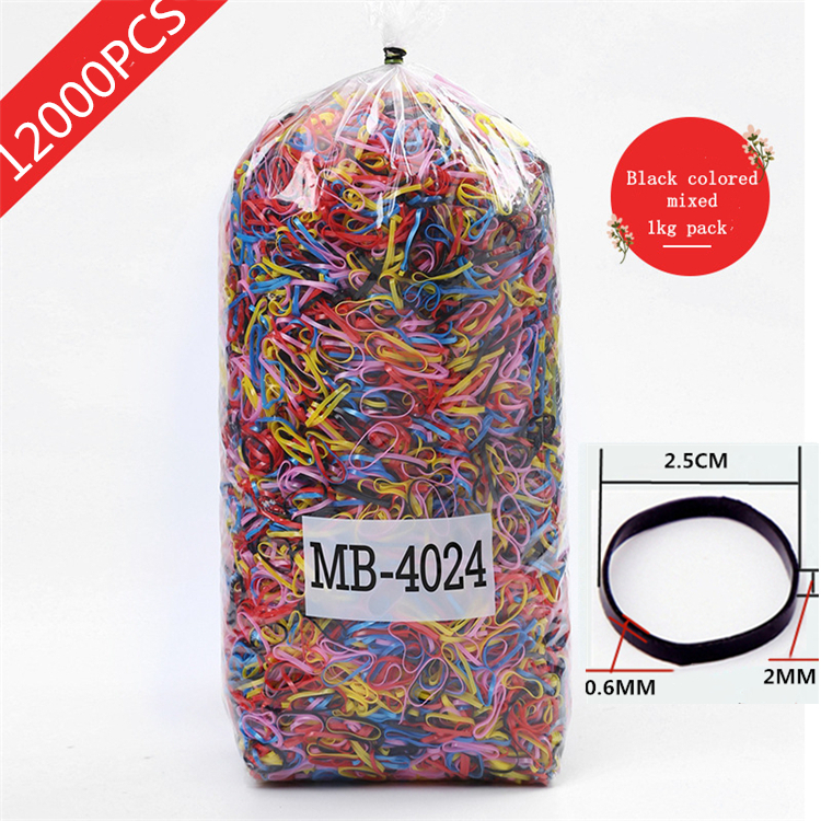 Colorful Disposable Hair Bands Durable Mini Elastic Rubber Silicon Hair Bands Hair Ties