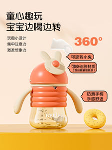 Tritan Gobelets sans BPA pour les tout-petits de 6 mois et plus Poignées d'alimentation confortables Bouteille de paille avec conception anti-déversement et anti-casse - Product Image 3