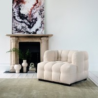 Sofá moderno Silla Muebles de sala Silla Tumbona Cojín Base de madera Tela Sofás individuales