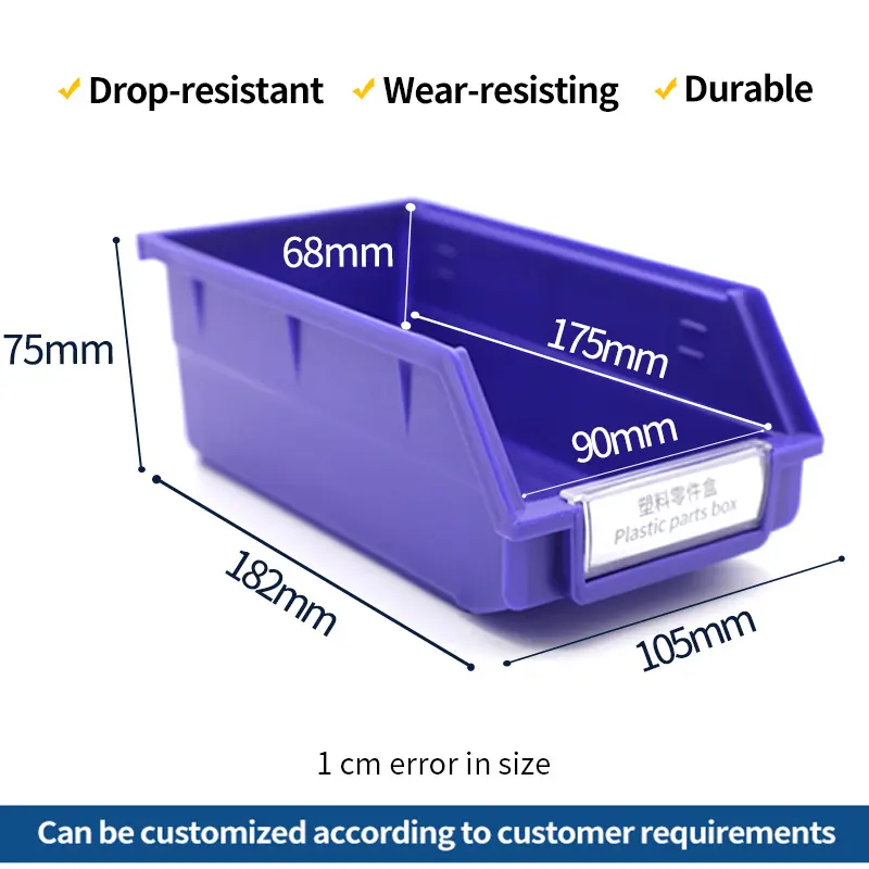 ZNPB008 Warehouse Tool Hardware Storage box Picking stackable Stacking Hanging Plastic shelf Storage Bin