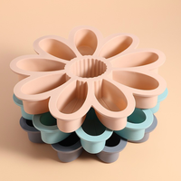 Moule de cuisson et à gâteau mousse en silicone motif tournesol multi-trous, résistant aux hautes températures, pour usage domestique et transfrontalier