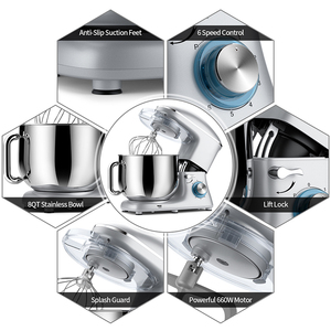 Aparelhos De Cozinha De Serviço Personalizado 7L 8L SUS304 Tigela Planetária Processadores De Alimentos Elétricos Em Pé Food Mixer - Product Image 4