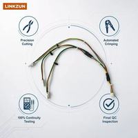 Connecteur de câblage automobile autobloquant push-pull en laiton ABS à 3 branches pour capteur LINKZUN AWM1007 26AWG 300V VW-1