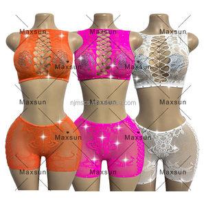 Maxsun Tenue de <span class=keywords><strong>danse</strong></span> sexy pour filles, <span class=keywords><strong>combinaison</strong></span> en résille, tenue de nuit sexy pour femmes, tenue de <span class=keywords><strong>danse</strong></span> moderne MS167 - Product Image 4