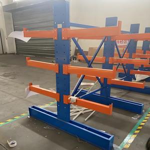 מתכוונן עגול חור זקוף מתלה עבור בנייה חומר אחסון צינורות פלדה עץ - Product Image 2