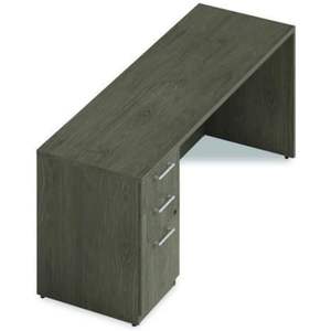 Alera AE1NZK-UF2472S Tom 72 pouces. X 24 pouces X 29 In. Buffet de la série Seville avec piétement gauche en noyer - Bureaux informatiques - Product Image 1