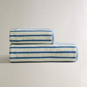 Toallas <span class=keywords><strong>de</strong></span> Playa Cabana a Rayas Azules y Blancas con Logotipo Personalizado al por Mayor, Juego <span class=keywords><strong>de</strong></span> Toallas <span class=keywords><strong>de</strong></span> Algodón Premium para Hoteles y Spas <span class=keywords><strong>de</strong></span> Lujo - Product Image 3