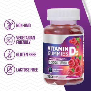 Gummies à la vitamine D3, soutien immunitaire, santé osseuse, complément alimentaire, bonbons mous - Product Image 2